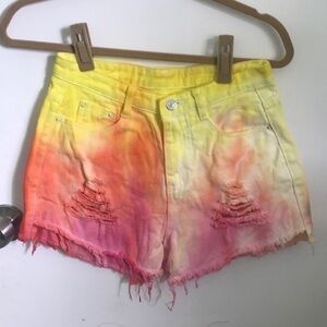 Shein handmade tie-dyed shorts